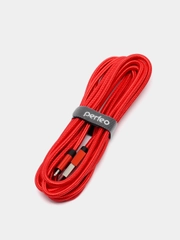 Кабель для iPhone Perfeo, USB - 8 PIN, Lightning, красный, 1 / 3 м