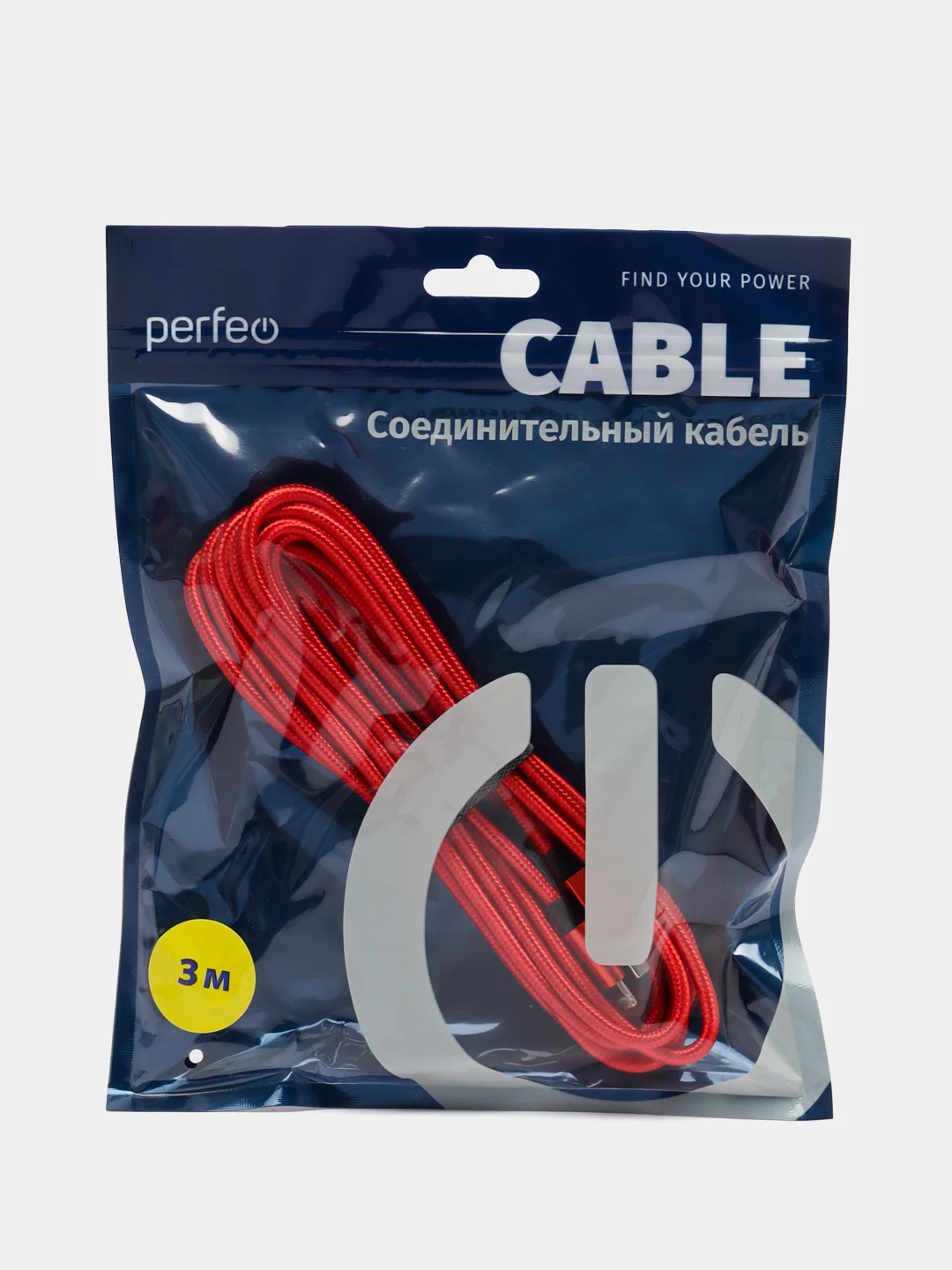 Кабель для iPhone Perfeo, USB - 8 PIN, Lightning, красный, 1 / 3 м