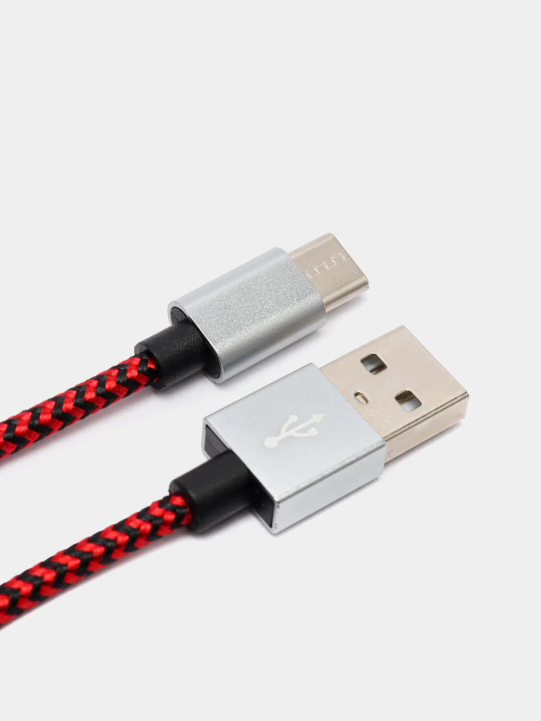 Кабель PERFEO, USB 2.0 A, вилка - USB, Type-C вилка, черно-красный, длина - 1 и 3 м