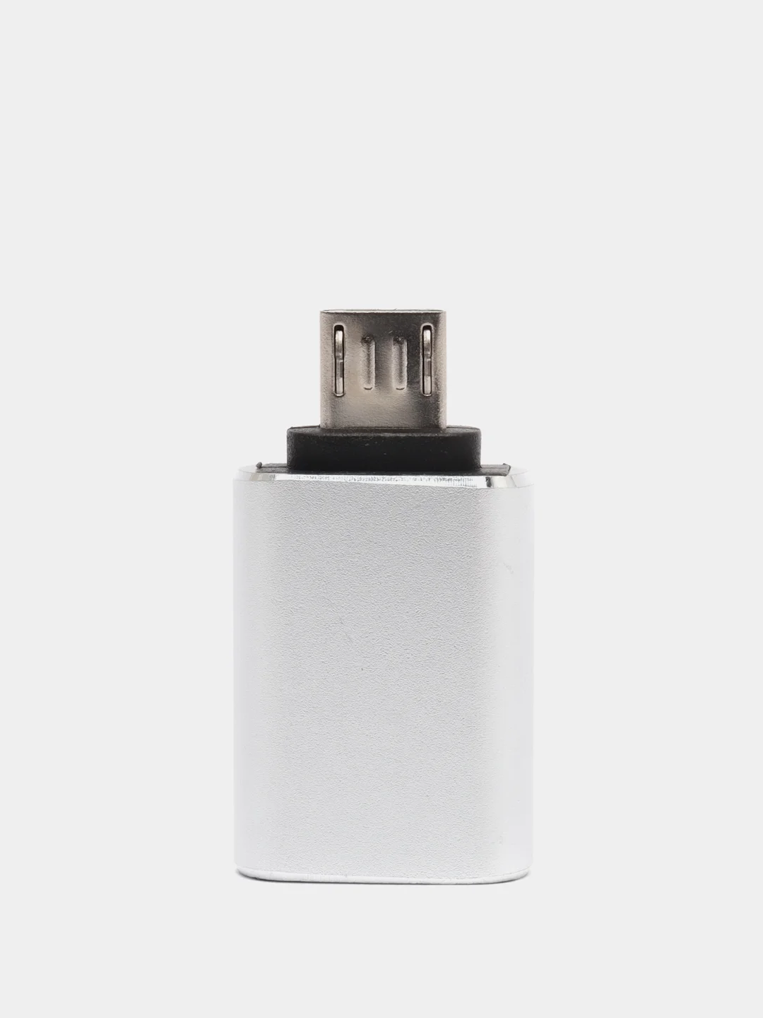 Серебряный адаптер USB на micro USB OTG Perfeo, 3.0