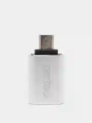 Серебряный адаптер USB на micro USB OTG Perfeo, 3.0