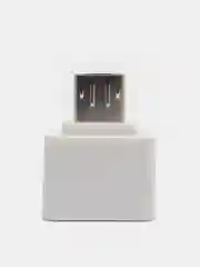Белый perfeo adapter USB на micro USB c OTG, PF-VI-O010