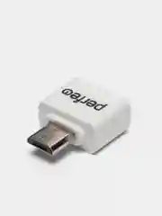 Белый perfeo adapter USB на micro USB c OTG, PF-VI-O010