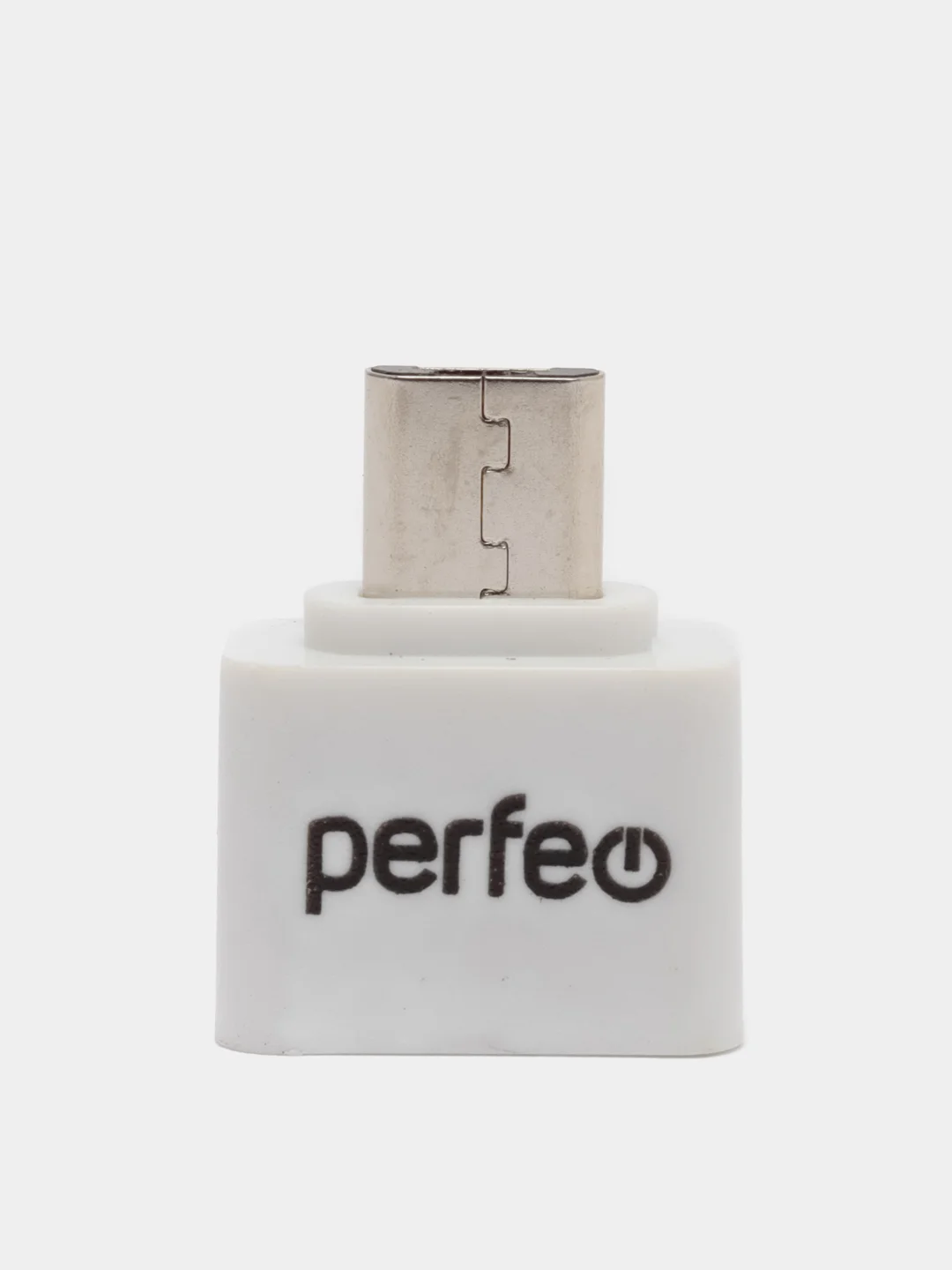 Белый perfeo adapter USB на micro USB c OTG, PF-VI-O010