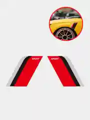 Алый набор наклеек на авто "Sport"