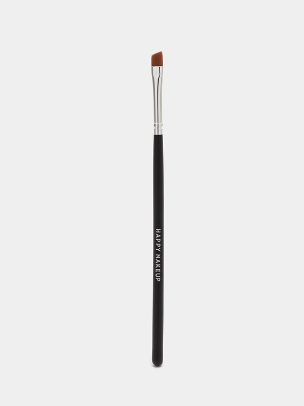 Кисть для бровей Happy Makeup, синтетическая, со скошенным ворсом