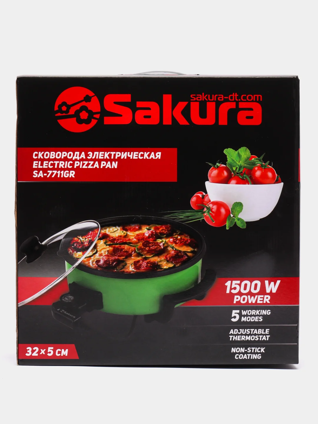 Лайм электросковорода Sakura SA-7711GR, 32*7 см