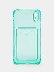 Чехол для iPhone XR, 11, 12, 13, 14 Pro Max, 7, 8+, прозрачный, силиконовый, с карманом для карт