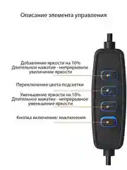 Штатив настольный гибкий для телефона с подсветкой, с лампой (кольцевая led лампа мини)