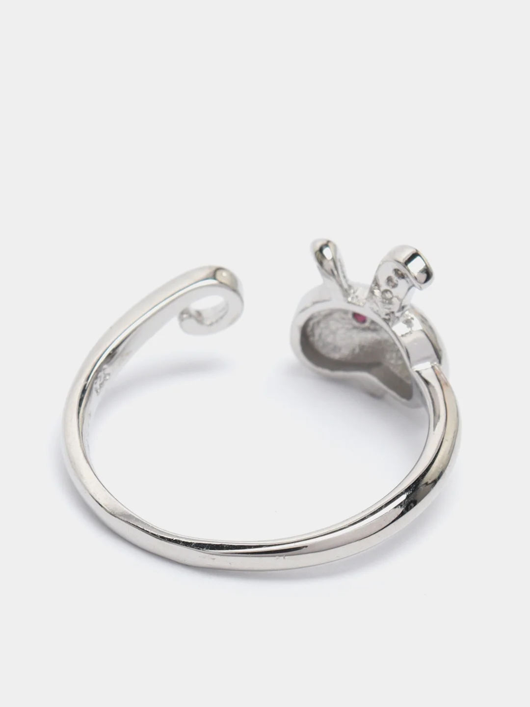 Белый серебряные кольца, "Заяц","Микки маус","Собачка"
