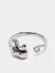 Белый серебряные кольца, "Заяц","Микки маус","Собачка"