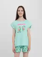 Конфетный пижама женская, с шортами