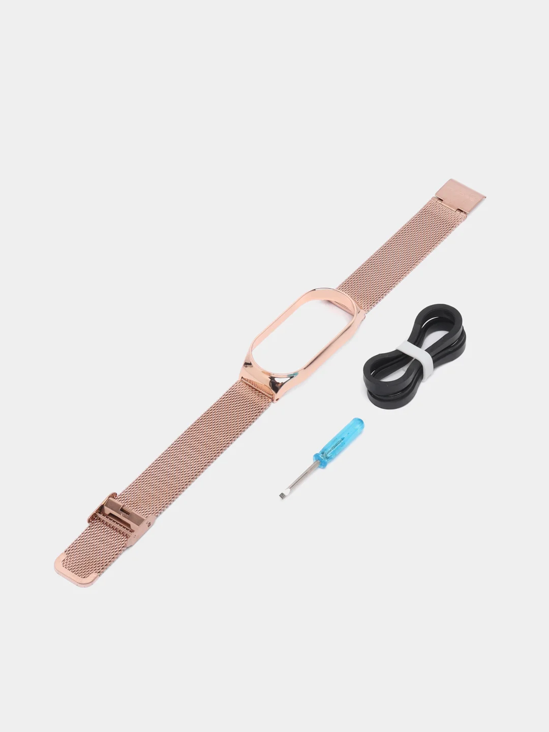 Розовый металлический ремешок для фитнес часов Xiaomi Mi Band 7сяоми ми банд
