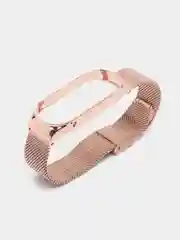 Розовый металлический ремешок для фитнес часов Xiaomi Mi Band 7сяоми ми банд