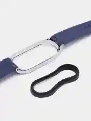 Синий ремешок для Xiaomi Мi band 7 (ксяоми ми бэнд) силиконовый металлический фитнес часы трекер