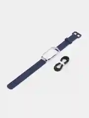 Синий ремешок для Xiaomi Мi band 7 (ксяоми ми бэнд) силиконовый металлический фитнес часы трекер