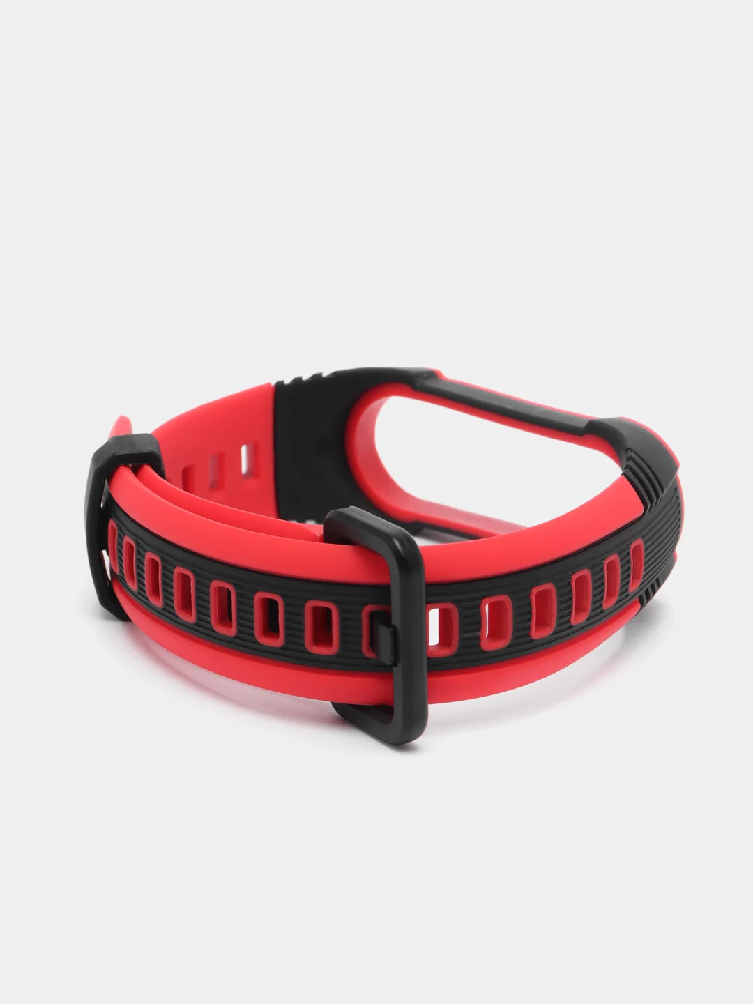 Красный спортивный ремешок для Xiaomi Mi Band 7 / 8 браслет силиконовый ксяоми ми банд фитнес часы