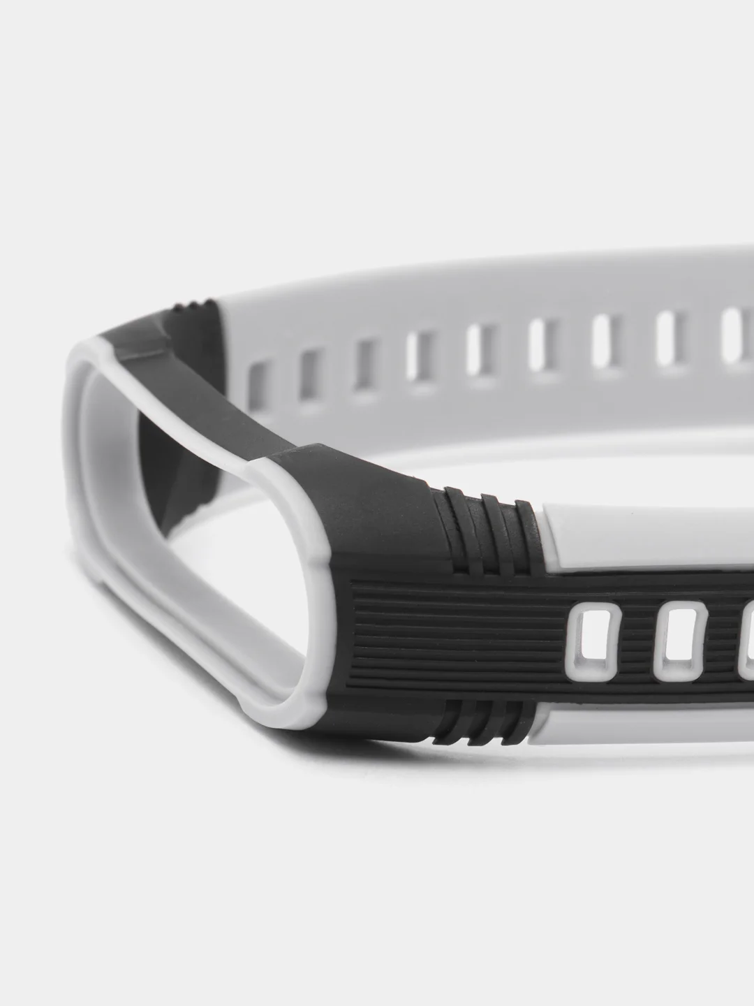 Серый спортивный ремешок для Xiaomi Mi Band 7 / 8 браслет силиконовый ксяоми ми банд фитнес часы