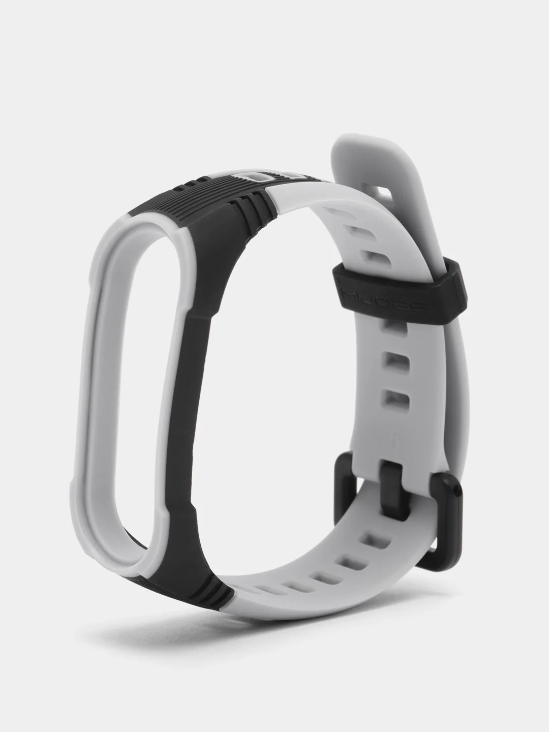 Серый спортивный ремешок для Xiaomi Mi Band 7 / 8 браслет силиконовый ксяоми ми банд фитнес часы