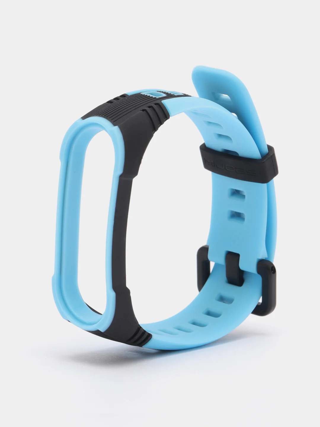 Голубой спортивный ремешок для Xiaomi Mi Band 7 / 8 браслет силиконовый ксяоми ми банд фитнес часы