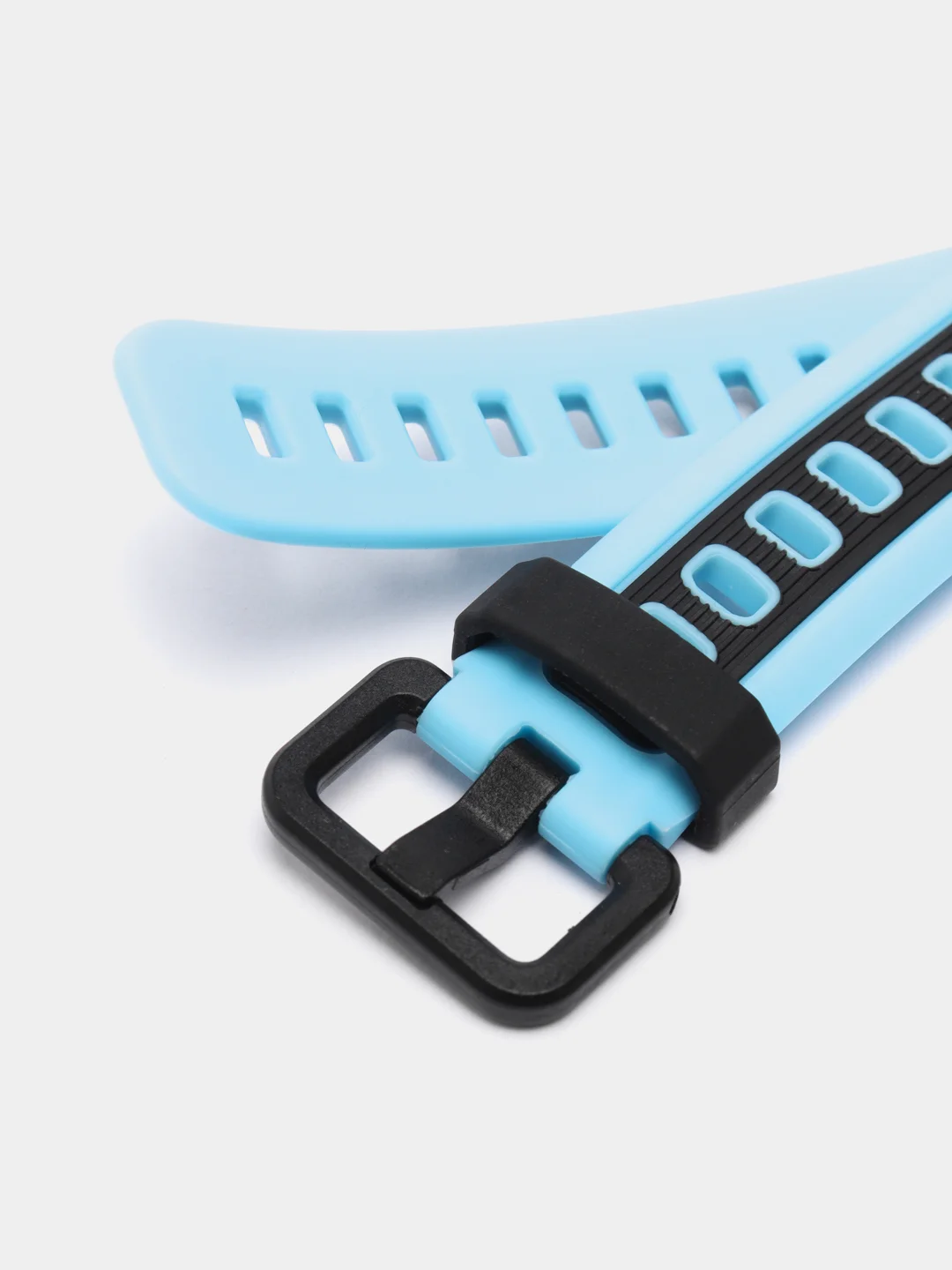 Голубой спортивный ремешок для Xiaomi Mi Band 7 / 8 браслет силиконовый ксяоми ми банд фитнес часы
