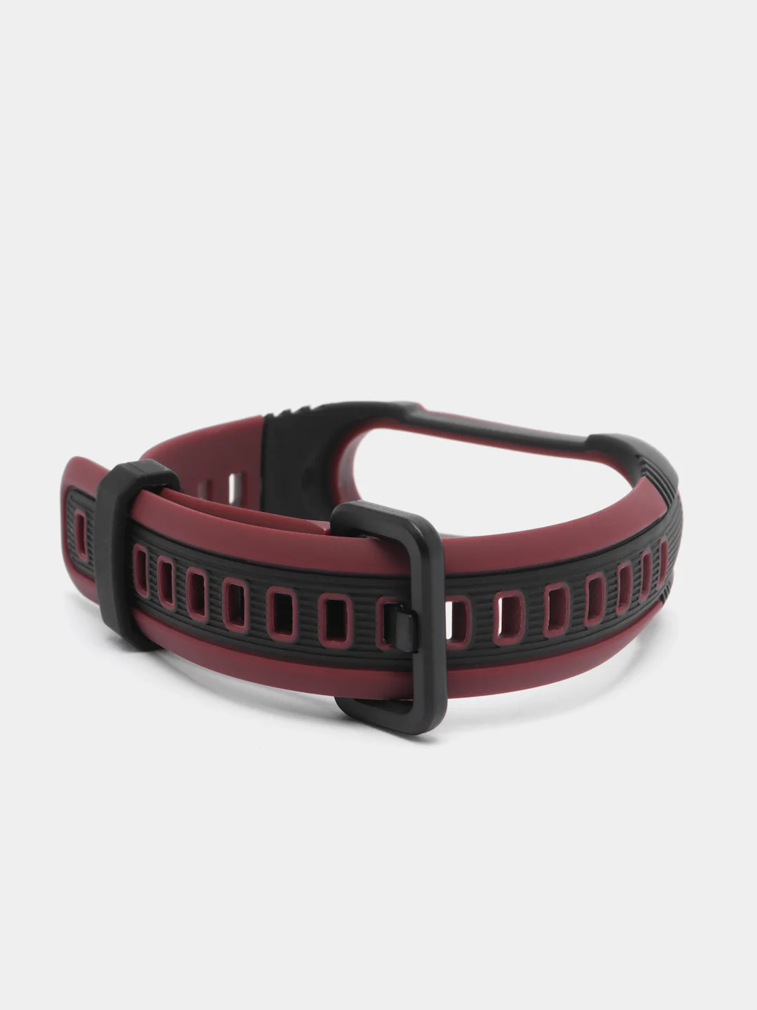 Багровый спортивный ремешок для Xiaomi Mi Band 7 / 8 браслет силиконовый ксяоми ми банд фитнес часы