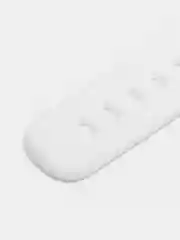 Белый ремешок для Xiaomi Мi band 7 (ксяоми ми бэнд) силиконовый металлический фитнес часы трекер