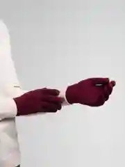 Бордовый перчатки сенсорные унисекс