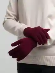 Бордовый перчатки сенсорные унисекс