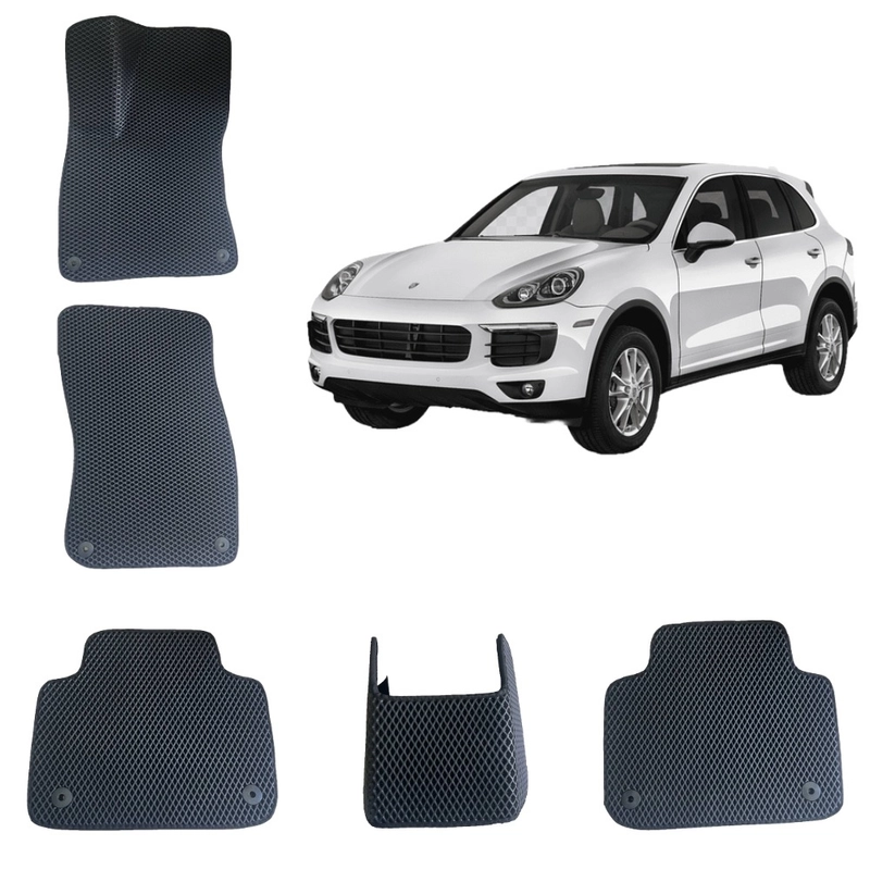 Автомобильные 3D-коврики EVA / ЕВА /ЭВА для Porsche Cayenne 3 поколения/ Порш Каен 3