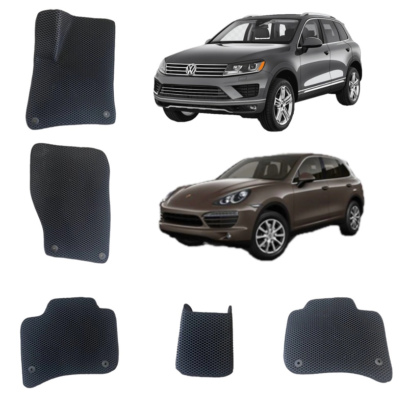 Автомобильные 3D-коврики EVA / ЕВА /ЭВА Porsche Cayenne 2 и Volkwagen Toureg 2 / Туарег 2