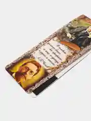 Золотистый хаки магнитная закладка "Писатели", 3,5 х 9,5 см