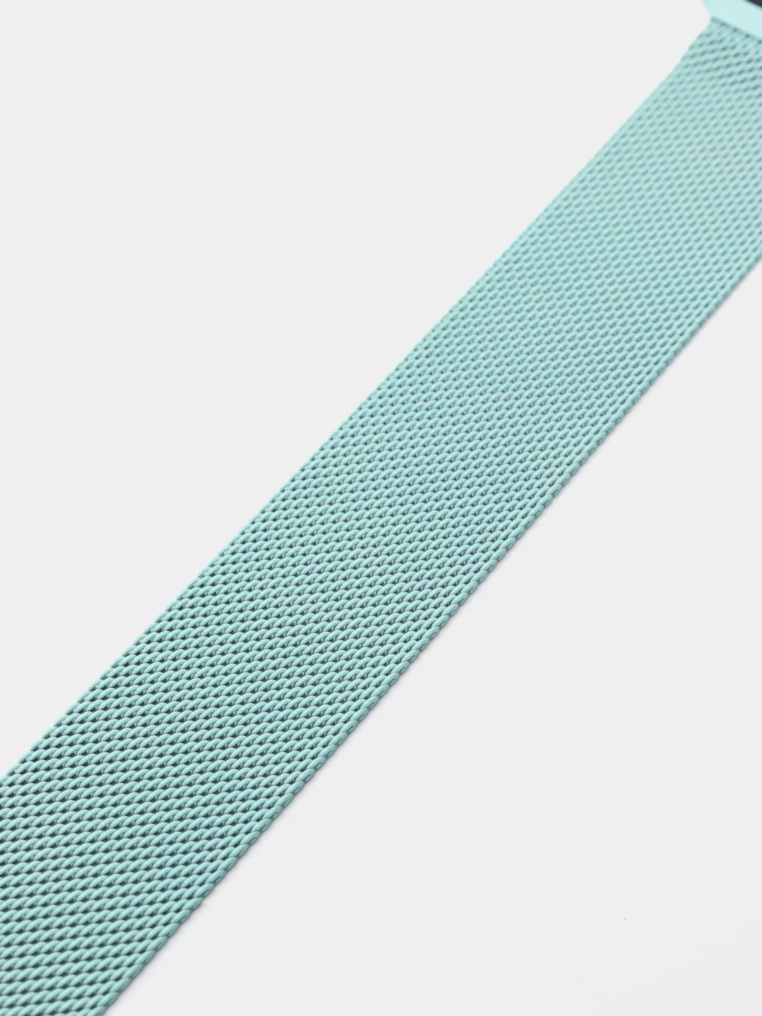 Бирюзовый ремешок металлический для Apple Watch 3,4,5,6,7, SE 38/40/41 mm, 42/44/45 mm