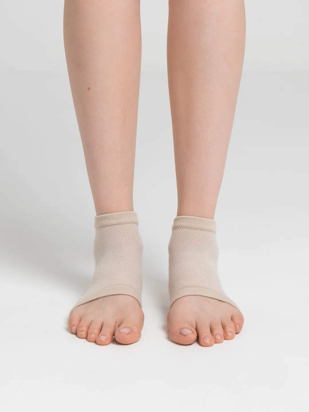 Бежевый напяточники для педикюра, увлажняющие, one size