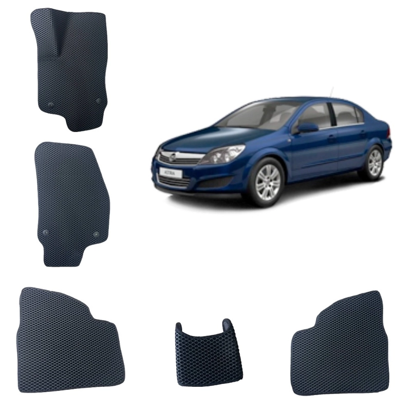 Автомобильные 3D-коврики EVA / ЕВА /ЭВА для Opel Astra H седан / Опель Астра Аш
