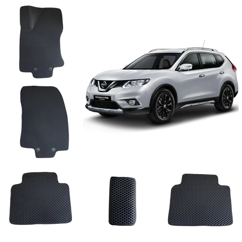 Автомобильные 3D-коврики EVA / ЕВА /ЭВА для Nissan X-trail T32 / Ниссан Икс Трейл Т32