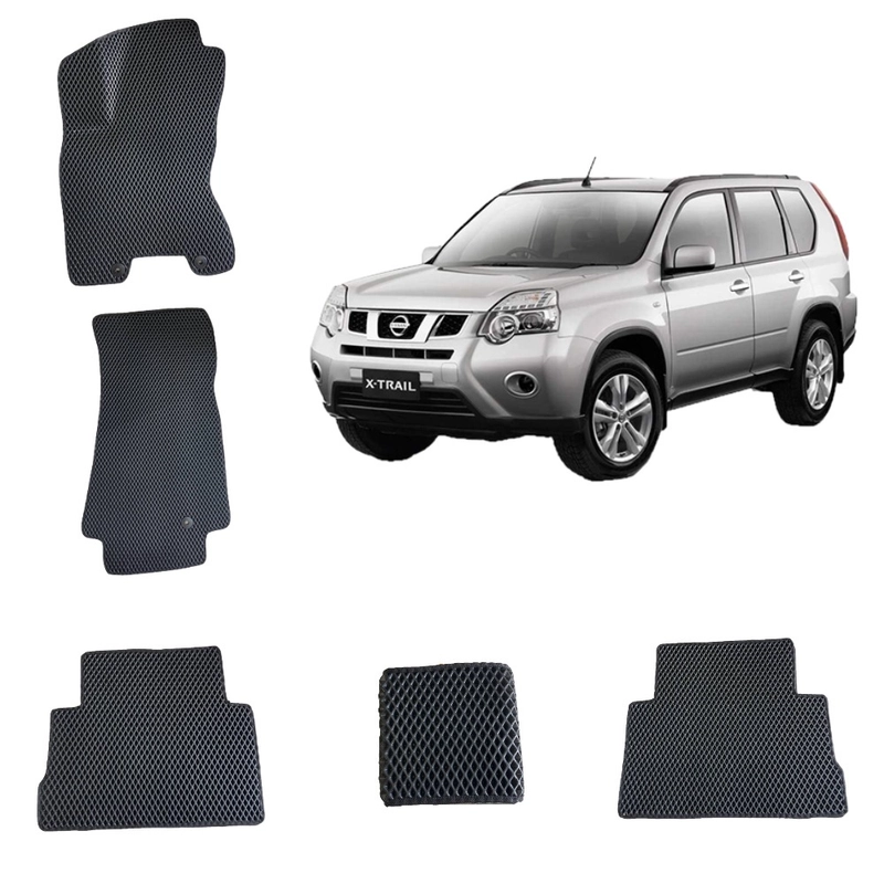Автомобильные 3D-коврики EVA / ЕВА /ЭВА для Nissan X-trail T31 / Ниссан Икс Трейл Т31