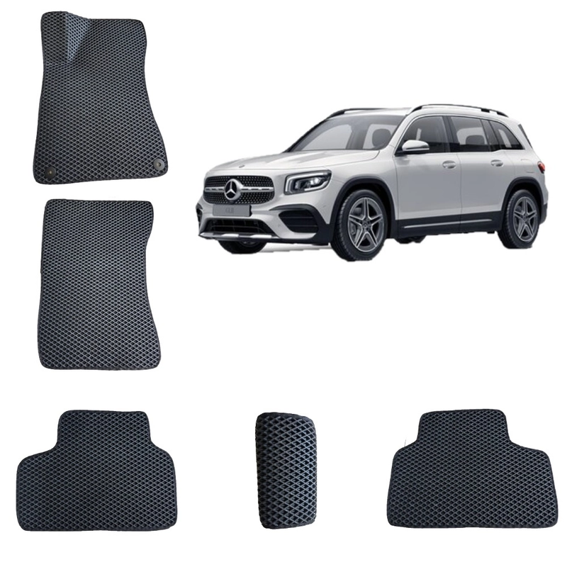 Автомобильные 3D-коврики EVA / ЕВА /ЭВА для Mercedes-Benz GLB (X247) / Мерседес ГЛБ 247