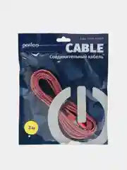 Кабель PERFEO USB2.0, A вилка - Micro USB вилка, красно-белый, длина 1 / 3 м