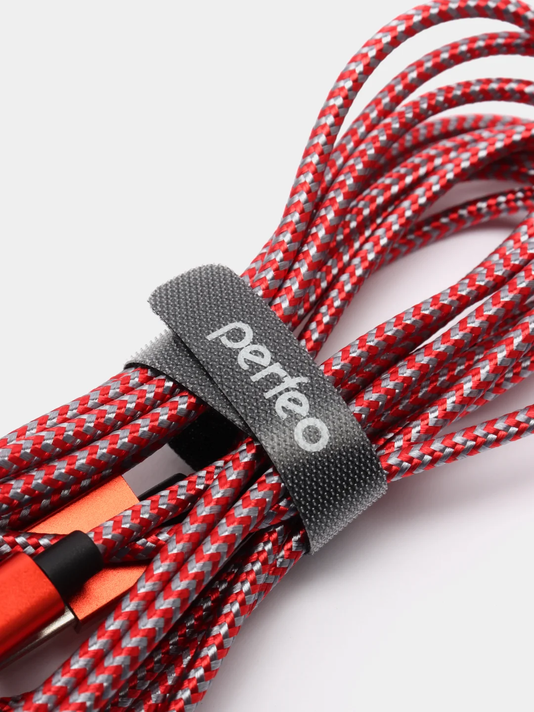 Кабель PERFEO USB2.0, A вилка - Micro USB вилка, красно-белый, длина 1 / 3 м