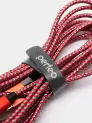Кабель PERFEO USB2.0, A вилка - Micro USB вилка, красно-белый, длина 1 / 3 м