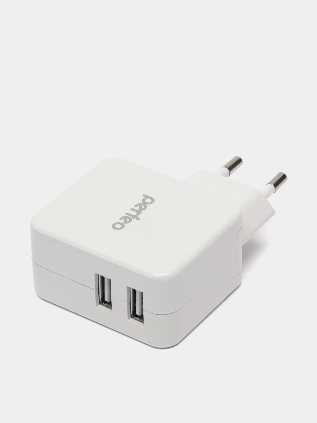 Сетевое зарядное устройство Perfeo с разъемом 2 x USB, 3.4А, белый, Cube 2, PFA4132