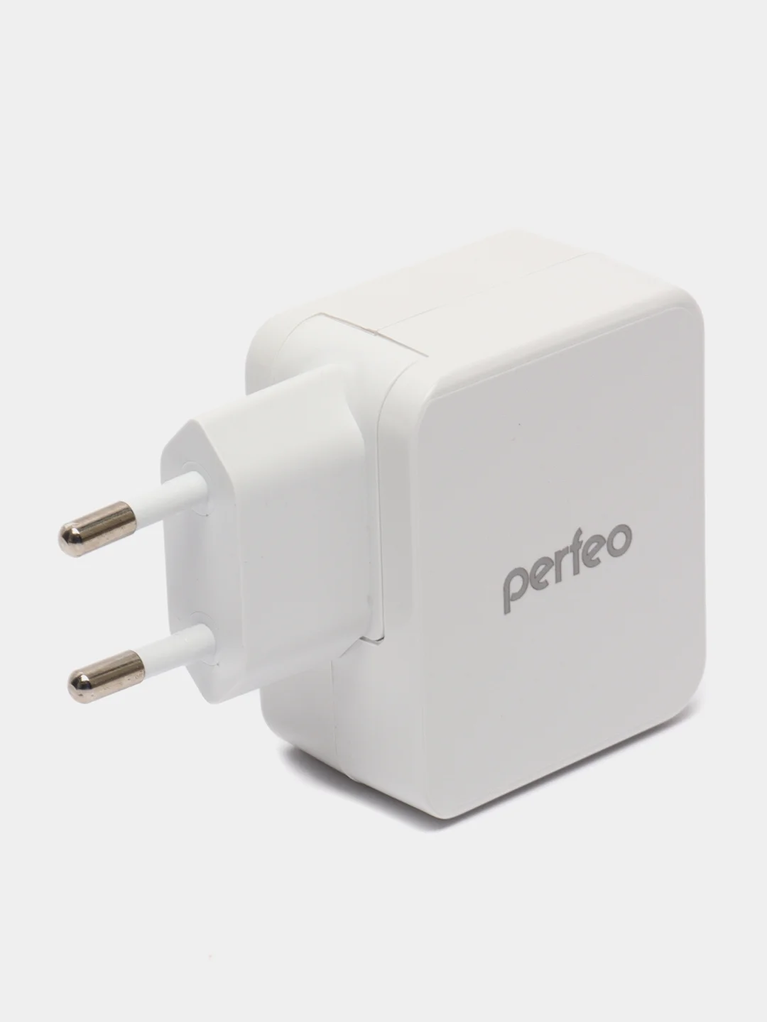 Сетевое зарядное устройство Perfeo с разъемом 2 x USB, 3.4А, белый, Cube 2, PFA4132