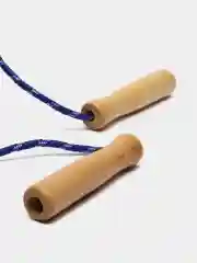 Синий скакалка с деревянными ручками