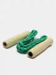 Зелёный хаки скакалка с деревянными ручками