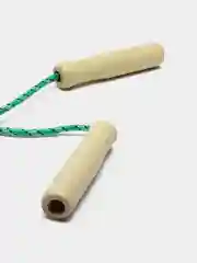 Зелёный хаки скакалка с деревянными ручками