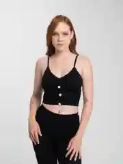 Черный хлопковый топ женский