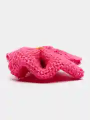 Фуксия бант из джута, декоративный