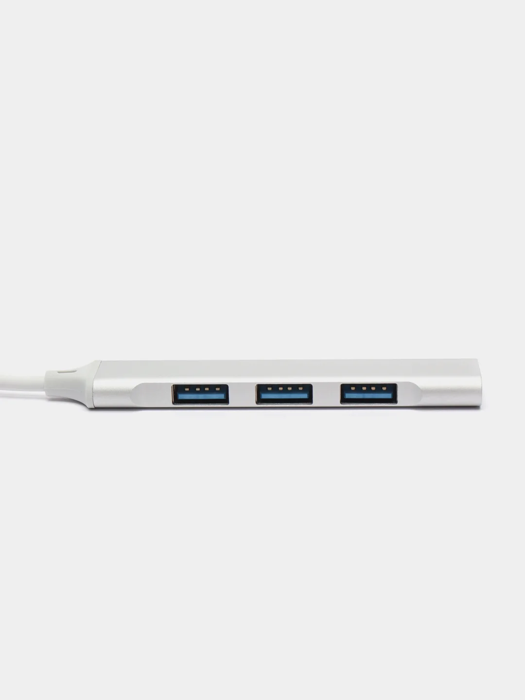 Серебряный хаб концентратор USB 3.0, USB Type-C Hub на 4 USB