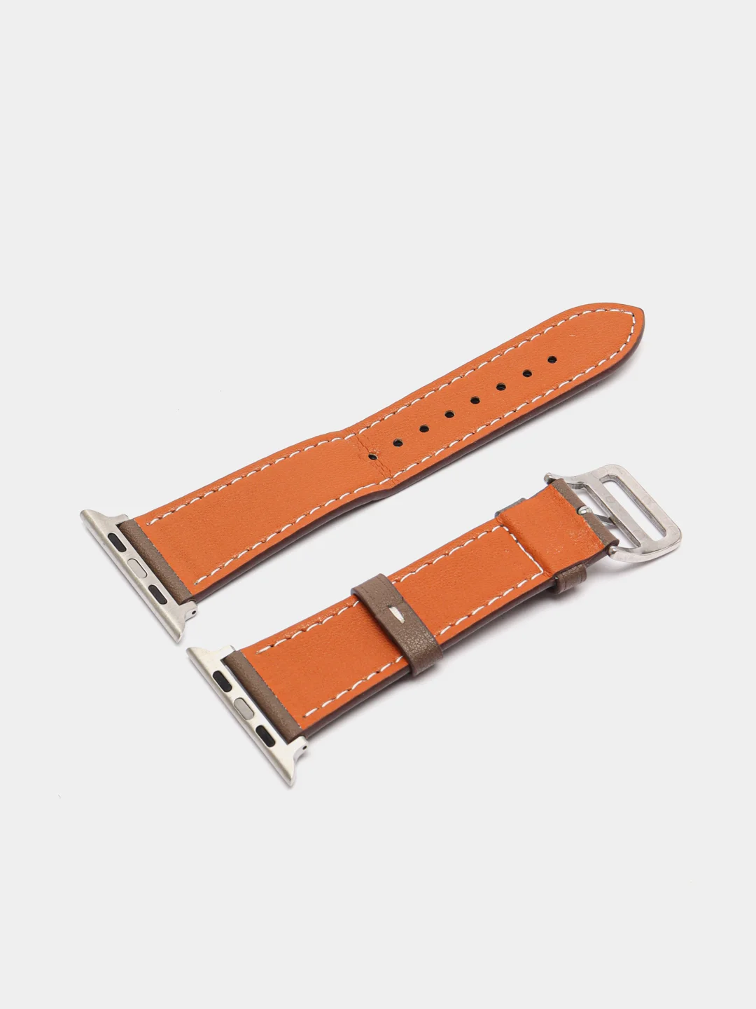 Хаки кожаные ремешки для Apple Watch 3, 4, 5, 6, 7, SE, 38 / 42 / 40 / 44